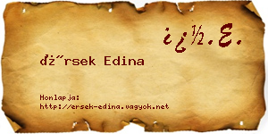 Érsek Edina névjegykártya